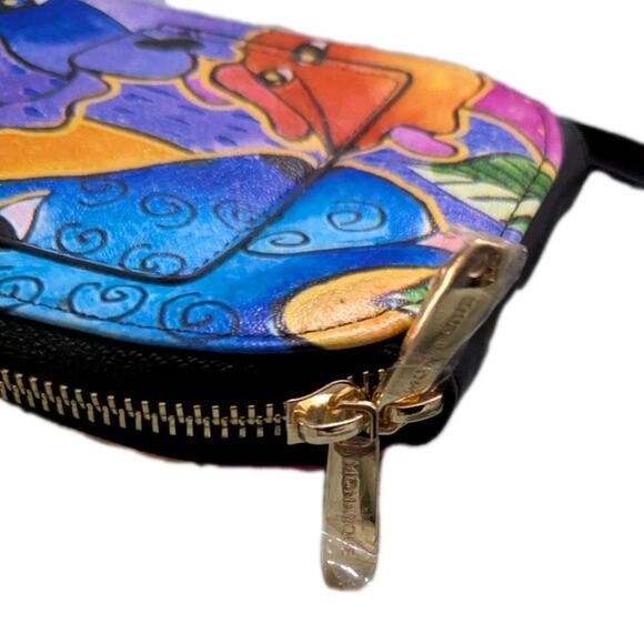 Laurel Burch Dogs n Doggies Crossbody Wallet Bag Organizer Dog Monarque Purse - Picture 5 of 11